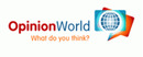 Opinion World brand logo for reviews of Online Surveys & Panels