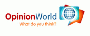Opinion World brand logo for reviews of Online Surveys & Panels